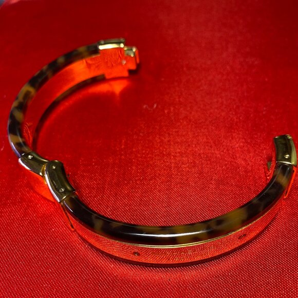 Michael Kors Acrylic/Gold Tone I.D. Hinged Bracelet - Picture 3 of 6